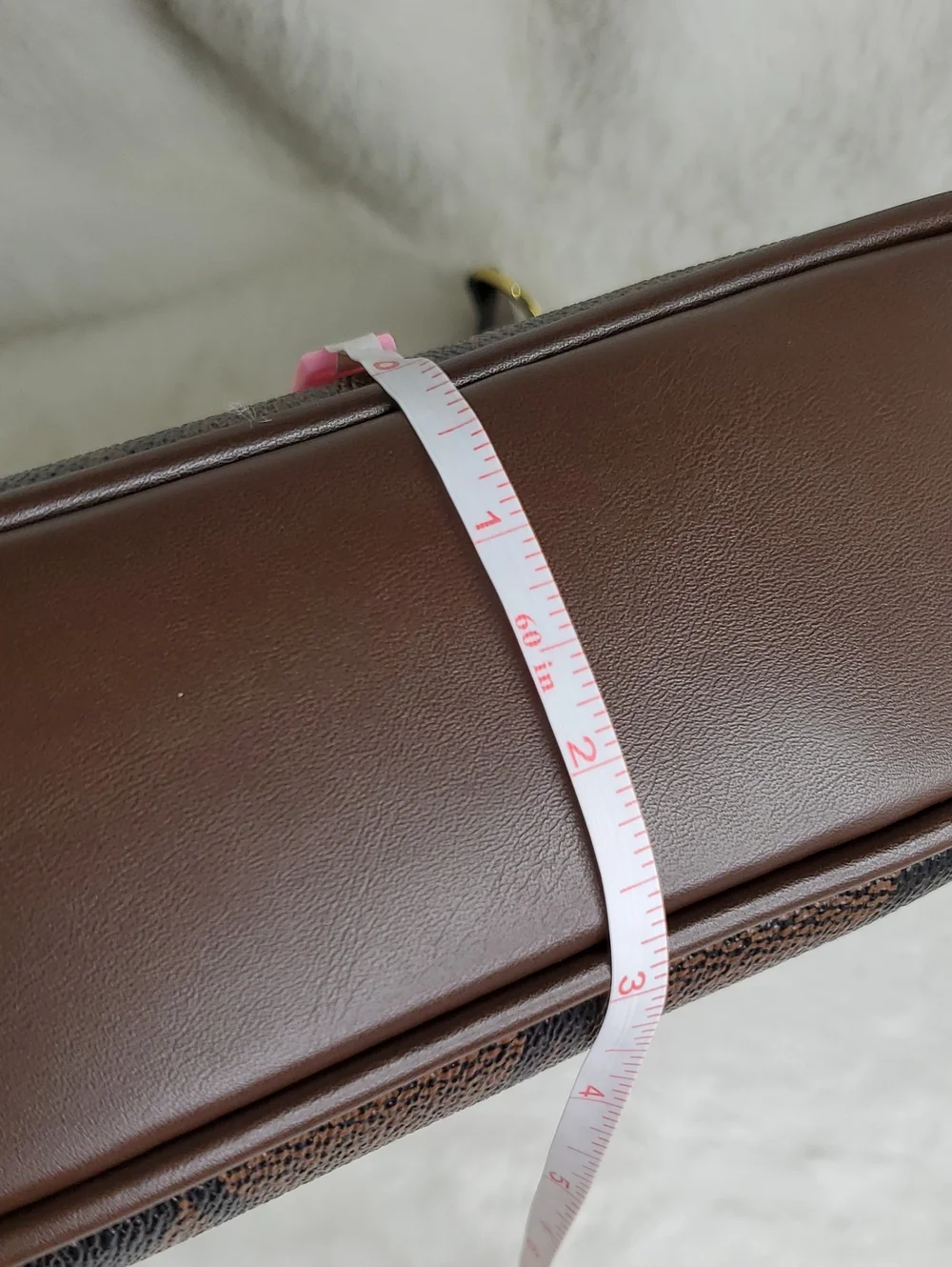 Brown Signature Canvas Shoulder Bag with Gold Chain Inspir@d Luxury Bag